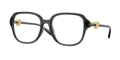 Versace Ve3386d Vestibilità Orientale 5483 Occhiali Da Vista Grigi Per Donna (solo Montatura) In Black