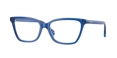 Versace Ve3398 5550 Women's Glasses Blue Size 53 - Free Lenses - Blue Light Block Available In Transparent Blue