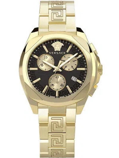 Pre-owned Versace Ve3ca0723 Chronograph Unisex Watch 40mm 5atm