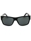 Versace Greca Rectangular-frame Sunglasses In Gb1/87 - Black / Grey