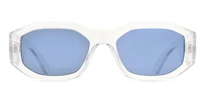 Versace Ve4361 148/80 Men's Sunglasses Clear Size 53 In Blue
