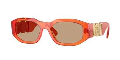 Versace Ve4361 552763 Occhiali Da Sole Arancioni Per Uomo In Brown