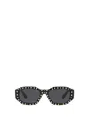 Versace Biggie Stud-embellished Sunglasses In Black