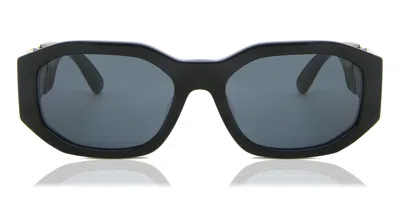 Versace Ve4361f Asian Fit Gb1/87 Men's Sunglasses Black Size 55