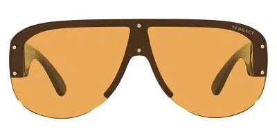 Pre-owned Versace Ve4391 Sunglasses Men Black 148mm 100% Authentic In Orange