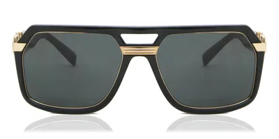 Versace Ve4399 Gb1/87 Occhiali Da Sole Neri Per Uomo In Black