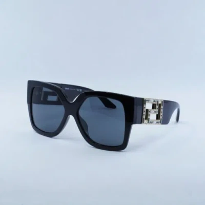 Pre-owned Versace Ve4402 547887 Black/dark Grey 59-16-140 Sunglasses In Gray