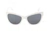 Versace Cat-eye Sunglasses In 314/87 - White / Dark Grey