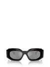 Versace Rectangle-frame Sunglasses In Black