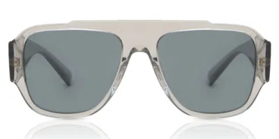 Versace Ve4436u 530580 Men's Sunglasses Clear Size 57 In Gray