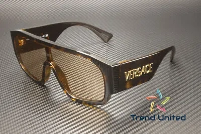 Pre-owned Versace Ve4439 108 73 Havana Light Brown 33 Mm Women's Sunglasses