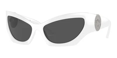 Versace Ve4450 314/87 Women's Sunglasses White Size 60 In Gray