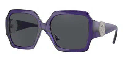Versace Ve4453 541987 Women's Sunglasses Purple Size 56 In Blue