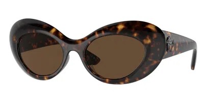 Versace Ve4456u 108/73 Women's Sunglasses Tortoiseshell Size 52 In Brown