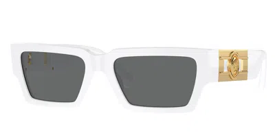 Versace Ve4459 314/87 Men's Sunglasses White Size 54 In Gray