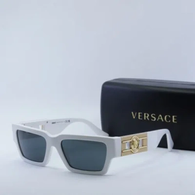 Pre-owned Versace Ve4459 314/87 White/dark Grey 54-18-140 Sunglasses Authentic In Gray