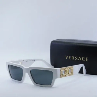 Pre-owned Versace Ve4459 314/87 White/dark Grey 54-18-140 Sunglasses In Gray