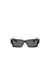 Versace Womens Black Ve4459 Rectangular-frame Acetate Sunglasses In Black