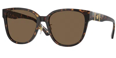 Versace Ve4460d Asian Fit 108/73 Women's Sunglasses Tortoiseshell Size 57 In Orange