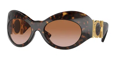 Versace Ve4462 108/13 Occhiali Da Sole Tartarugatishell Per Donna In Brown