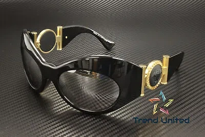 Pre-owned Versace Ve4462 Gb1 6g Black Light Grey Mirror Silver 80 58 Mm Women's Sunglasses