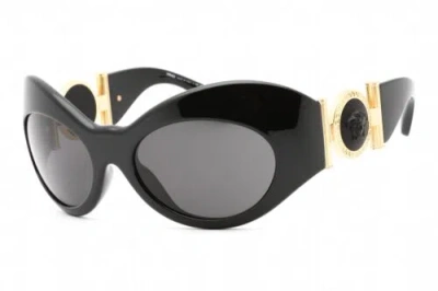 Pre-owned Versace Ve4462-gb187-58 Sunglasses Size 58mm 115mm 20mm Black Women In Gray
