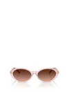 Versace Womens Pink Ve4469 Oval-frame Acetate And Metal Sunglasses In Pink Transparent