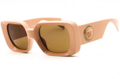 Versace Ve4473u 548973 Beige/dark Brown In Green