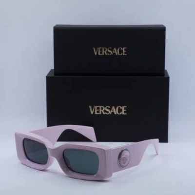 Pre-owned Versace Ve4474u 548587 Pink/dark Grey 52-20-140 Sunglasses In Gray