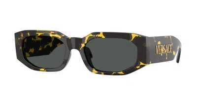 Versace Ve4489u 552887 Occhiali Da Sole Tartarugatishell Per Uomo In Black