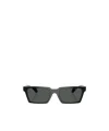 Versace 55mm Rectangular Sunglasses In Black