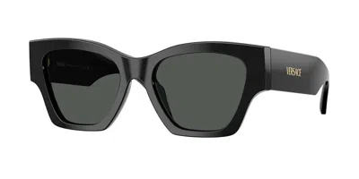 Versace Ve4492u Gb1/87 Occhiali Da Sole Neri Per Donna In Black