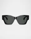 Versace Ve4492u Square Logo-print Sunglasses In Black