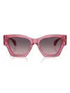 Versace Pink Gradient Square Ladies Sunglasses Ve4492u 551646 53 In Pink