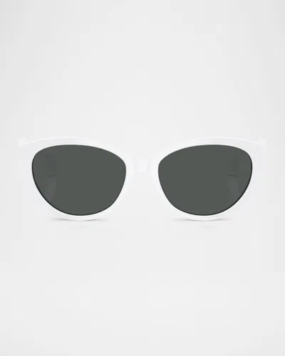 Versace Ve4495d Round Acetate Sunglasses In White