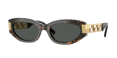 Versace Ve4501 552887 Women's Sunglasses Tortoiseshell Size 54 In Brown