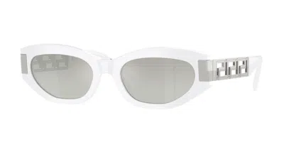 Versace Ve4501f Vestibilità Orientale 314/6v Occhiali Da Sole Per Donna In White