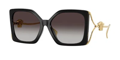 Versace Ve4502u Gb1/87 Occhiali Da Sole Neri Per Donna In Black