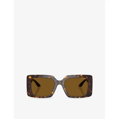 Versace Ve4505u Square-frame Tortoiseshell Acetate Sunglasses In Brown