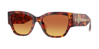Versace Ve4509u 5543t5 Women's Sunglasses  Size 55 In Brown