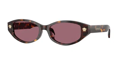 Versace Ve4512d Asian Fit 108/1a Women's Sunglasses  Size 54 In Brown