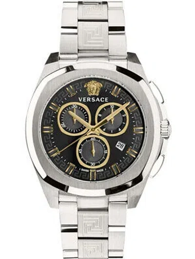 Pre-owned Versace Ve7ca0723 Chronograph Geo Mens Watch 43mm 5atm