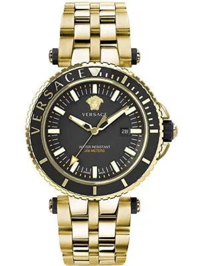 Pre-owned Versace Veak00618 V-race Mens Watch 46mm 5atm