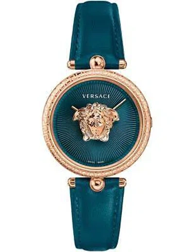 Pre-owned Versace Vecq00318 Ladies Watch Palazzo 34mm 5atm