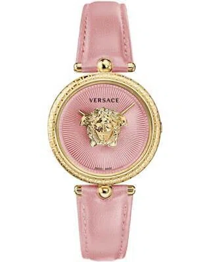 Pre-owned Versace Vecq01220 Ladies Watch Palazzo 34mm 5atm