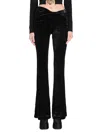 Versace Black Rolled Flared Lounge Pants In Black