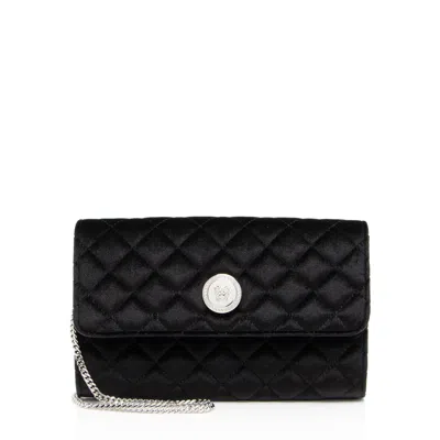 Versace Velvet Quilted Medusa Wallet On Chain