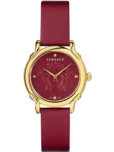 Pre-owned Versace Vepn00220 Safety Pin Ladies Watch 34mm 5atm