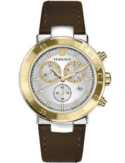 Pre-owned Versace Vepy00220 Mens Watch Urban Mystique Chrono 44mm 5atm