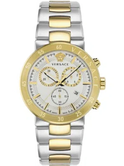 Pre-owned Versace Vepy00620 Urban Mystique Chronograph Mens Watch 44mm 5atm